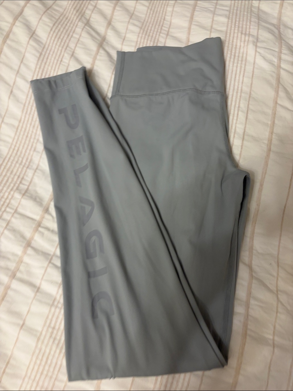 Pelagic Light Gray Logo Leggings